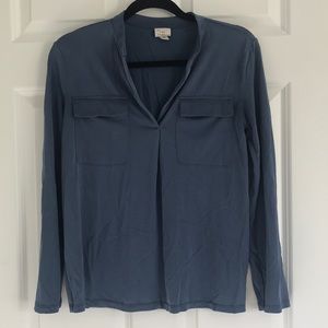 Blue long sleeve women’s blouse
